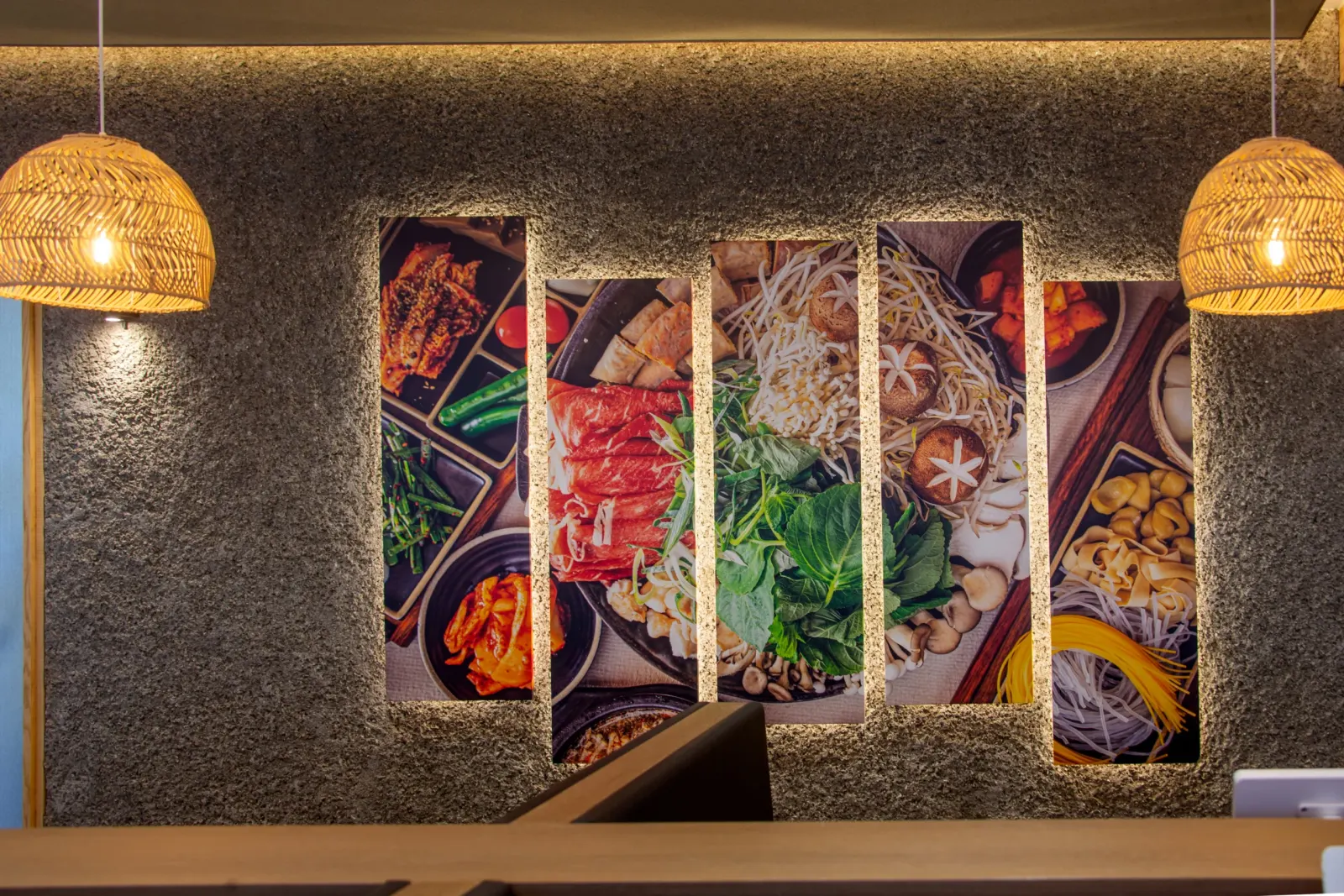 정성순대 메뉴 그래픽 벽, 고신 상업공간 인테리어 시공사례